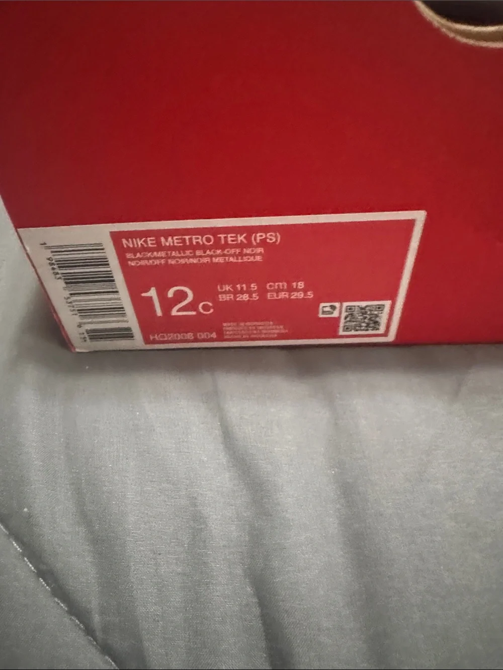 Nike Metro tech Kids Black  Hook-and-Loop Athletic Sneakers
